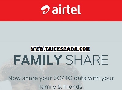 Airtel internet data share