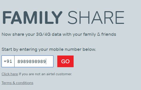 airtel internet sharing