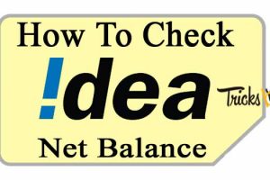 How To Check Idea Net Balance