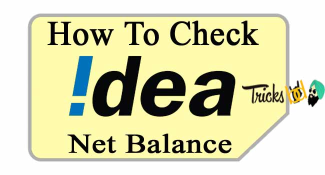 How To Check Idea Net Balance